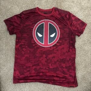 Marvel Red Camouflage Deadpool Shirt